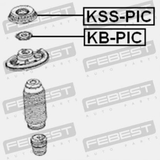 Фото 2 - Опора стійки амортизатора FEBEST KSS-PIC (KSSPIC)