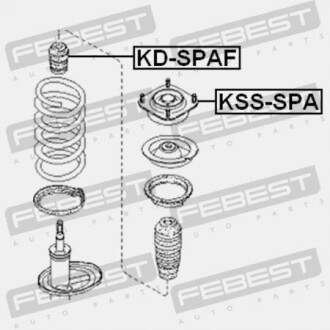Фото 2 - Опора стійки амортизатора FEBEST KSS-SPA (KSSSPA)