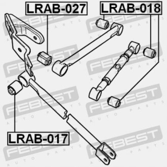 Фото 2 - Сайлентблок важеля FEBEST LRAB027