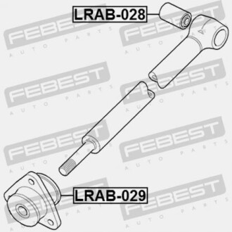 Фото 2 - Сайлентблок важеля FEBEST LRAB-029