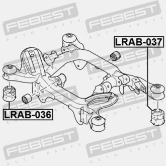 Фото 2 - Сайлентблок підрамника FEBEST LRAB036
