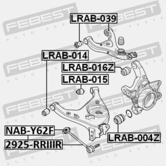 Фото 2 - Сайлентблок важеля FEBEST LRAB039