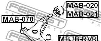 Фото 2 - Сайлентблок важеля FEBEST MAB021