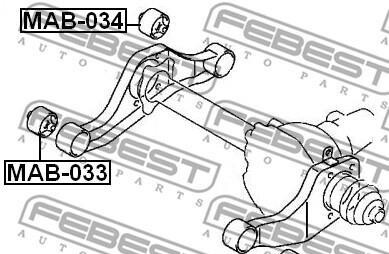Фото 2 - Сайлентблок FEBEST MAB0-34 (MAB034)