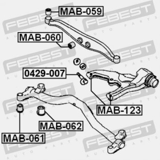 Фото 2 - Сайлентблок рычага FEBEST MAB060