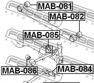 Фото 2 - Сайлентблок рычага FEBEST MAB082