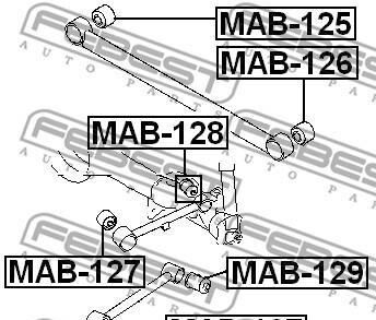 Фото 2 - Сайлентблок важеля FEBEST MAB-128 (MAB128)