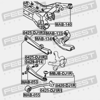 Фото 2 - Сайлентблок важеля FEBEST MAB-134 (MAB134)