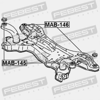 Фото 2 - Сайлентблок подрамника FEBEST MAB-145
