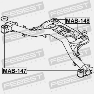 Фото 2 - Сайлентблок подрамника FEBEST MAB-148 (MAB148)