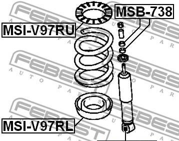 Фото 2 - Сайлентблок для амортизатора FEBEST MAB159