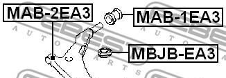 Фото 2 - Сайлентблок рычага FEBEST MAB-2EA3 (MAB2EA3)