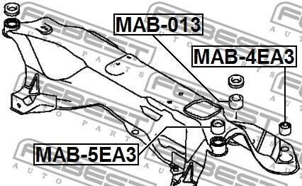 Фото 2 - Сайлентблок підрамника FEBEST MAB5EA3