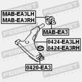 Фото 2 - Сайлентблок важеля FEBEST MAB-EA3