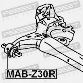 Фото 2 - Сайлентблок підрамника FEBEST MABZ30R