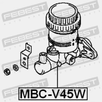 Фото 2 - Головний гальмівний циліндр FEBEST MBC-V45W (MBCV45W)