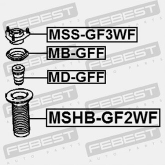 Фото 2 - Підшипник амортизатора FEBEST MB-GFF (MBGFF)