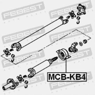 Фото 2 - Подшипник карданного вала FEBEST MCB-KB4 (MCBKB4)