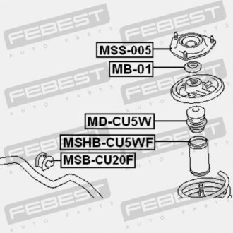 Фото 2 - Стойка амортизатору (амортизатор) FEBEST MDCU5W