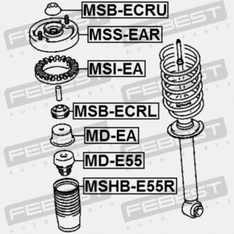 Фото 2 - Стойка амортизатору (амортизатор) FEBEST MD-E55 (MDE55)