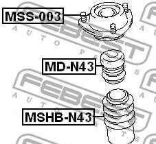 Фото 2 - Стійка амортизатору (амортизатор) FEBEST MD-N43