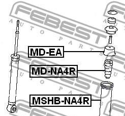 Фото 2 - Стойка амортизатору (амортизатор) FEBEST MDNA-4R