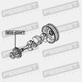 Фото 2 - Шків колінвалу / Демфер FEBEST MDS4D56