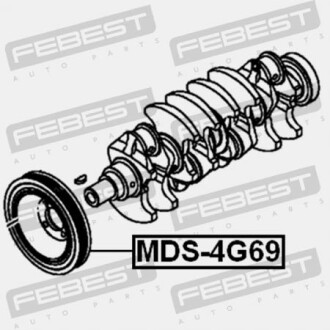 Фото 2 - Шків колінвалу / Демфер FEBEST MDS4G69