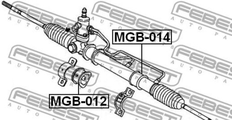 Фото 2 - Сайлентблок рульової рейки FEBEST MGB-012 (MGB012)
