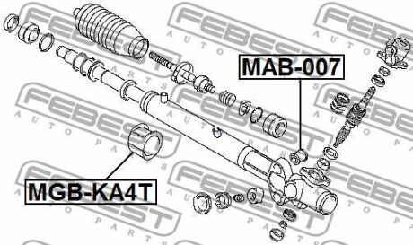 Фото 2 - Сайлентблок рульової рейки FEBEST MGB-KA4T (MGBKA4T)