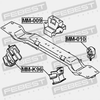 Фото 2 - Подушка двигателя FEBEST MM009