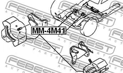 Фото 2 - Подушка двигуна FEBEST MM4M41