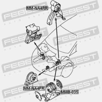 Фото 2 - Подушка двигуна FEBEST MMB-035