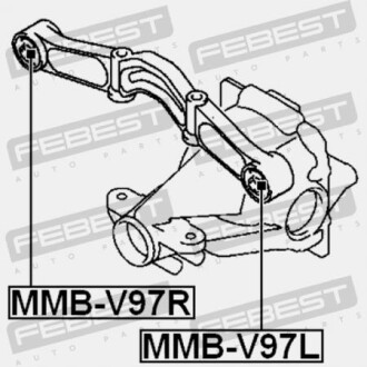 Фото 2 - Сайлентблок підвіски FEBEST MMB-V97R (MMBV97R)