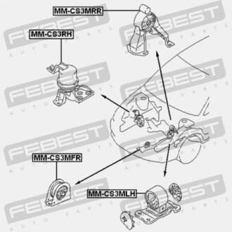 Фото 2 - Подушка двигуна FEBEST MM-CS3MFR (MMCS3MFR)