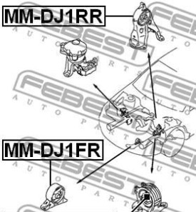 Фото 2 - Подушка двигателя FEBEST MMDJ-1RR (MMDJ1RR)