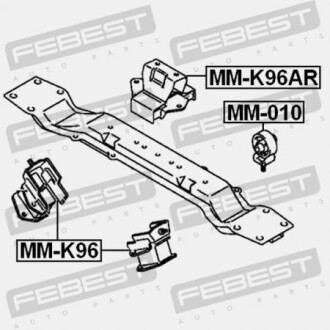Фото 2 - Подушка двигуна FEBEST MM-K96AR