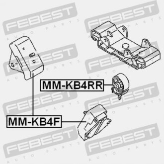 Фото 2 - Подушка двигателя FEBEST MM-KB4RR (MMKB4RR)