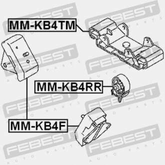 Фото 2 - Подушка кріплення КПП FEBEST MMKB4TM