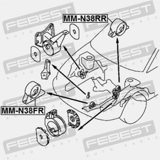 Фото 2 - Подушка двигуна FEBEST MMN38FR