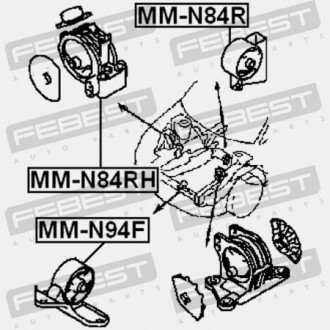 Фото 2 - Подушка двигателя FEBEST MM-N84R (MMN84R)
