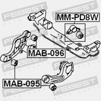 Фото 2 - Сайлентблок FEBEST MMPD8W