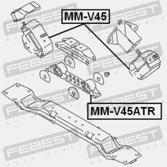 Фото 2 - Подушка двигателя FEBEST MM-V45ATR (MMV45ATR)