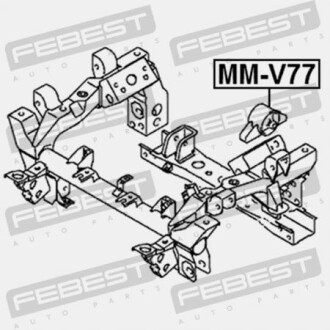 Фото 2 - Сайлентблок підвіски FEBEST MMV77