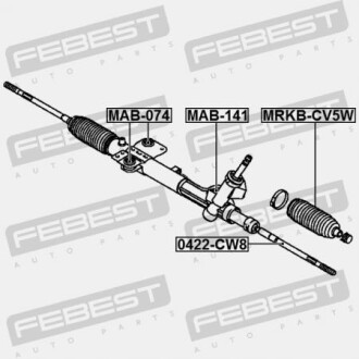 Фото 2 - Рульова рейка та кріплення FEBEST MRKB-CV5W (MRKBCV5W)