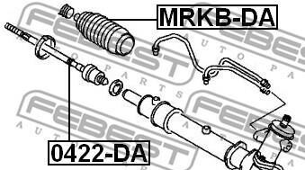 Фото 2 - Рульова рейка та кріплення FEBEST MRKB-DA (MRKBDA)