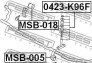 ВТУЛКА ПЕРЕДНЕГО СТАБИЛИЗАТОРА D20 (MITSUBISHI PAJERO/MONTERO SPORT CHALLENGER K94W/K99W 1996-2006) - (mr150767) FEBEST MSB-018 (фото 2)