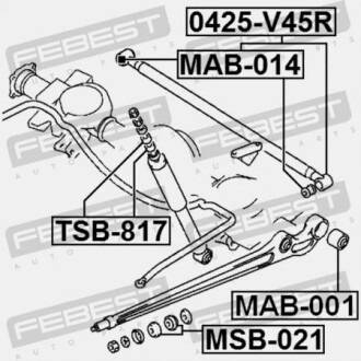 Фото 2 - Сайлентблок рычага FEBEST MSB021