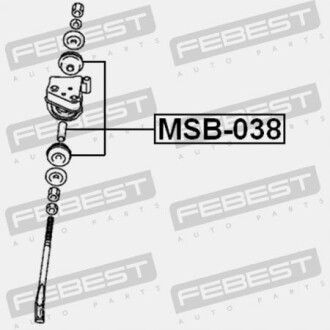 Фото 2 - Сайлентблок важеля FEBEST MSB038
