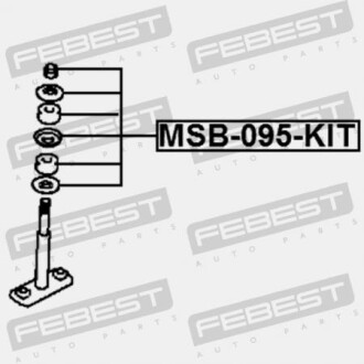 Фото 2 - Сайлентблок важеля FEBEST MSB095KIT